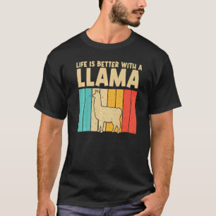 Vintage Llama For Men Women Kids Boys Girls Alpaca T-Shirt