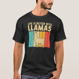 Vintage Llama For Men Women Kids Boys Girls Alpaca T-Shirt