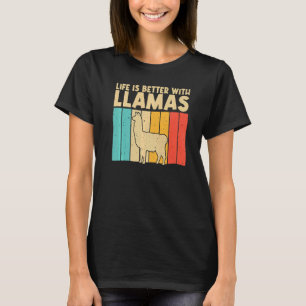 Vintage Llama For Men Women Kids Boys Girls Alpaca T-Shirt