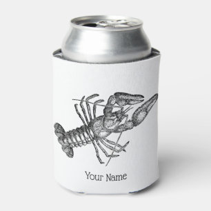 Vintage Lobster #1 Drawing Can Cooler