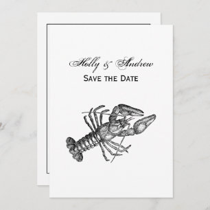 Vintage Lobster #1 Drawing Invitation