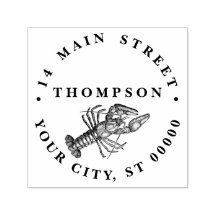 Vintage Lobster #1 Drawing Name Return Address