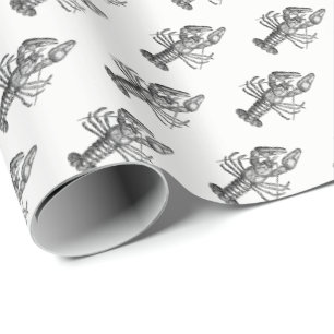 Vintage Lobster #1 Drawing Wrapping Paper