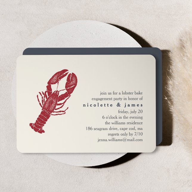 Vintage Lobster Bake Engagement Party Invitation (Creator Uploaded)