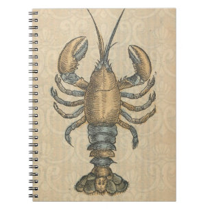 Vintage Lobster illustration Notebook