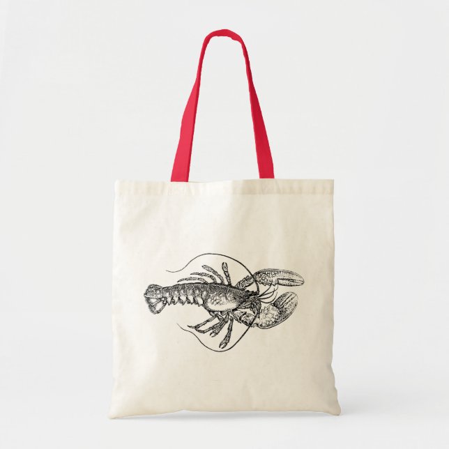 Vintage Lobster illustration Tote Bag (Front)