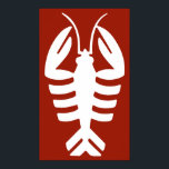 Vintage Lobster in White, Art Deco Seafood Poster<br><div class="desc">Easy to customise background colour. Change to any hexcode you want!
Vintage illustration art deco design featuring an elegant white lobster. Yummy food for a fancy dinner!</div>