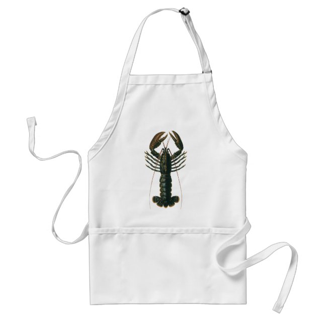 Vintage Lobster, Marine Ocean Life Crustacean Standard Apron (Front)
