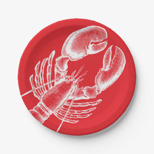 Vintage Lobster Paper Plate