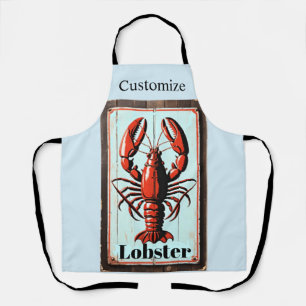 Vintage Lobster Sign Thunder_Cove Apron