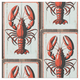 Vintage Lobster Sign Thunder_Cove Fabric