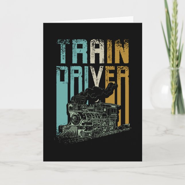Vintage Locomotive Driver Card (Front)
