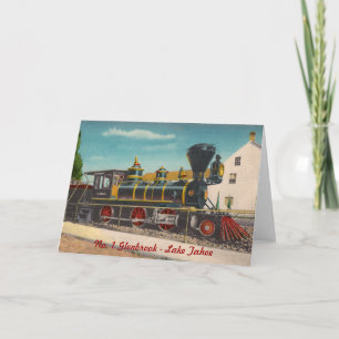 Vintage Locomotive Greeting Card