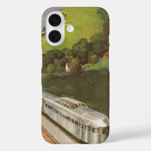 Vintage Locomotive in Country, Vacation by Train iPhone 16 Case
