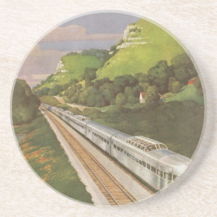 Vintage Locomotive in Country, Vacation by Train Coaster