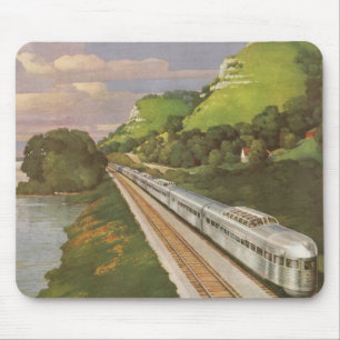Vintage Locomotive in Country, Vacation by Train Mouse Pad