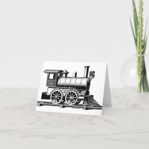 Vintage Locomotive Thank You Card