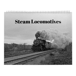 Vintage Locomotive Train Birthday khaki Travel Calendar