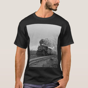 Vintage Locomotive Train Birthday khaki Travel T-Shirt