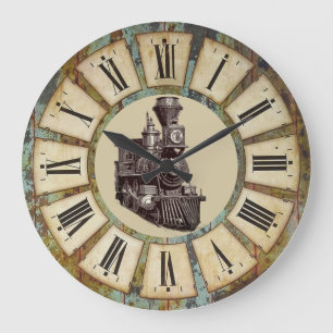 Vintage Locomotive Wall Clock