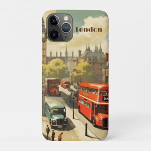 Vintage London Big Ben Custom Text iPhone 11 Pro Case