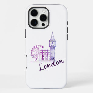 Vintage London Big Ben – Retro British Travel Art iPhone 16 Pro Max Case