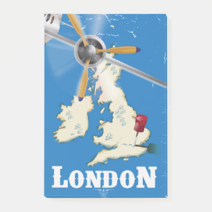Vintage London, England Travel Poster Post-it Notes