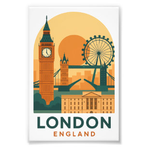 Vintage London England Travel Poster   Retro 