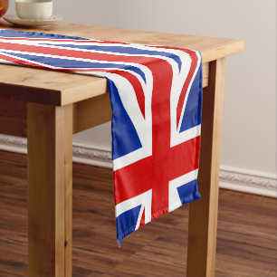 vintage london fashion british flag union jack medium table runner