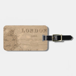 Vintage London Map Luggage Tag
