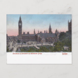 Vintage London, Palace of Westminster pre-1904 Postcard