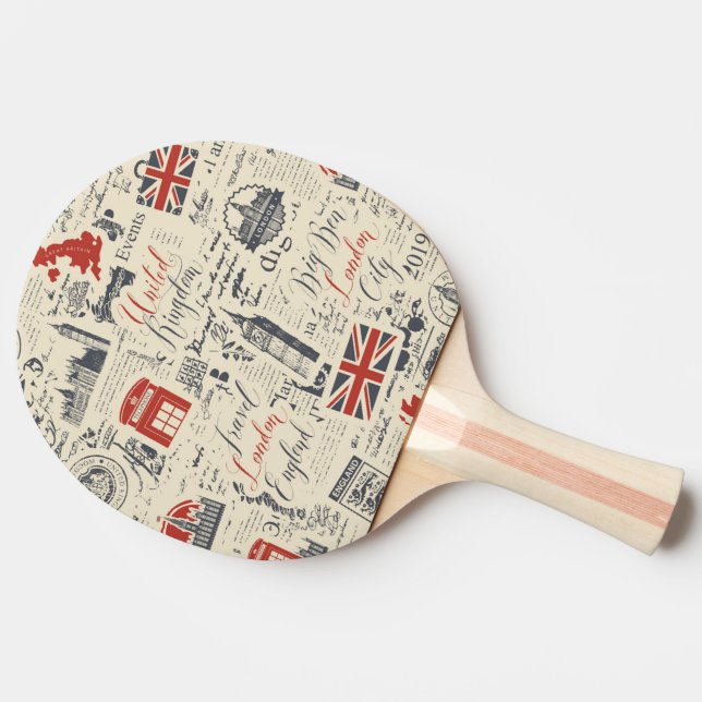 Vintage London Ping Pong Paddle (Back Side)