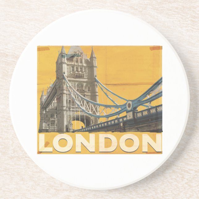 Vintage London Poster Coaster (Front)