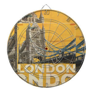 Vintage London Poster Dartboard
