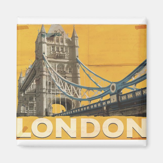 Vintage London Poster Magnet (Front)