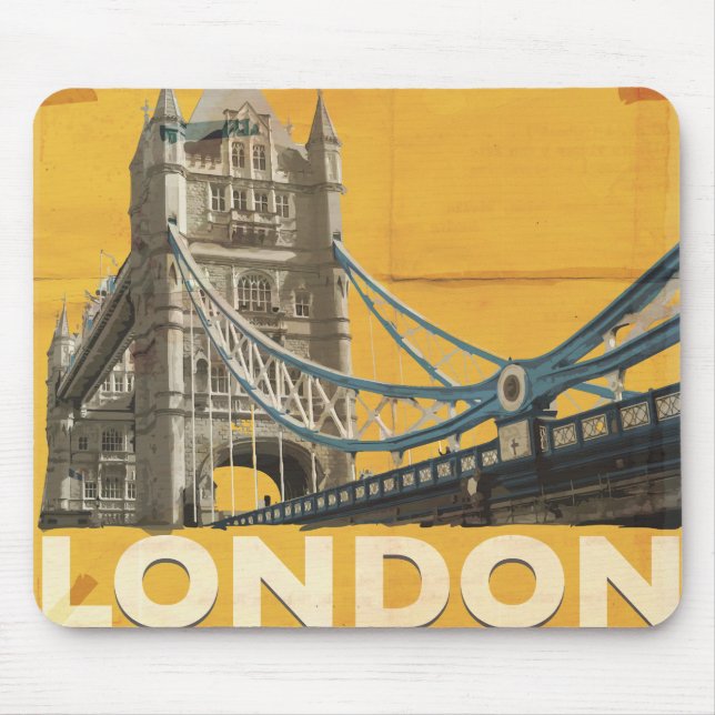 Vintage London Poster Mouse Pad (Front)