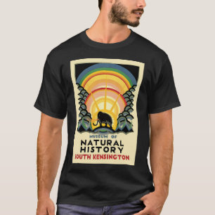 Vintage London Poster - Natural History Museum In T-Shirt