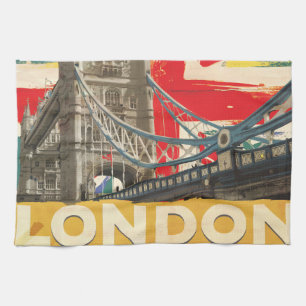 Vintage London Poster Tea Towel