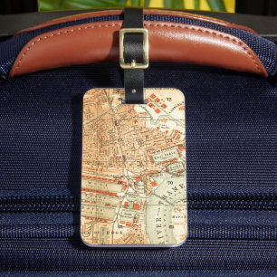 Vintage London Street Map Luggage Tag