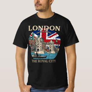 Vintage London The Royal City - Union Jack  T-Shirt