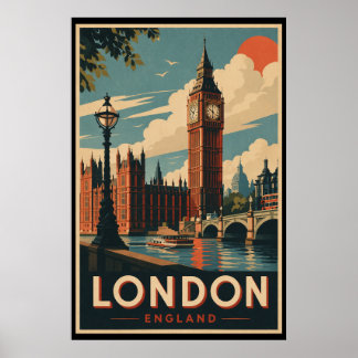 Vintage London Travel Poster