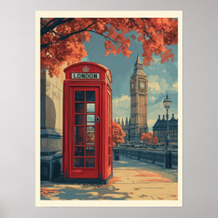 Vintage London Travel  Poster