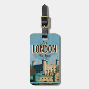 Vintage London Travel Poster Luggage Tag