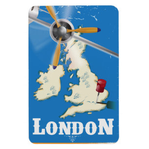 Vintage London Travel Poster Magnet
