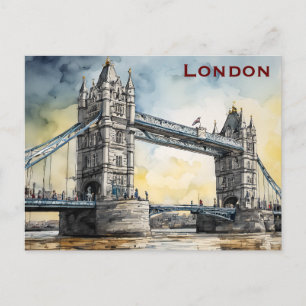 Vintage London Travel Tourism Postcard