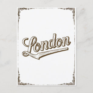 Vintage London Typography Postcard