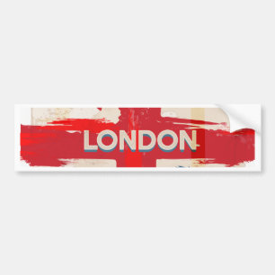 Vintage London Union Poster Bumper Sticker