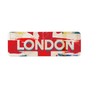 Vintage London Union Poster Return Address Label