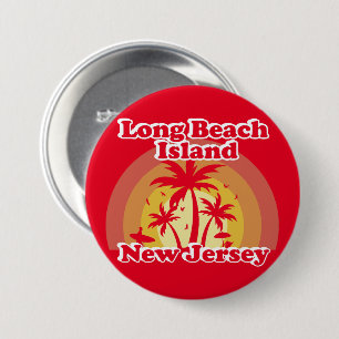 Vintage Long Beach Island New Jersey 7.5 Cm Round Badge