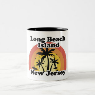 Vintage Long Beach Island New Jersey Two-Tone Coffee Mug